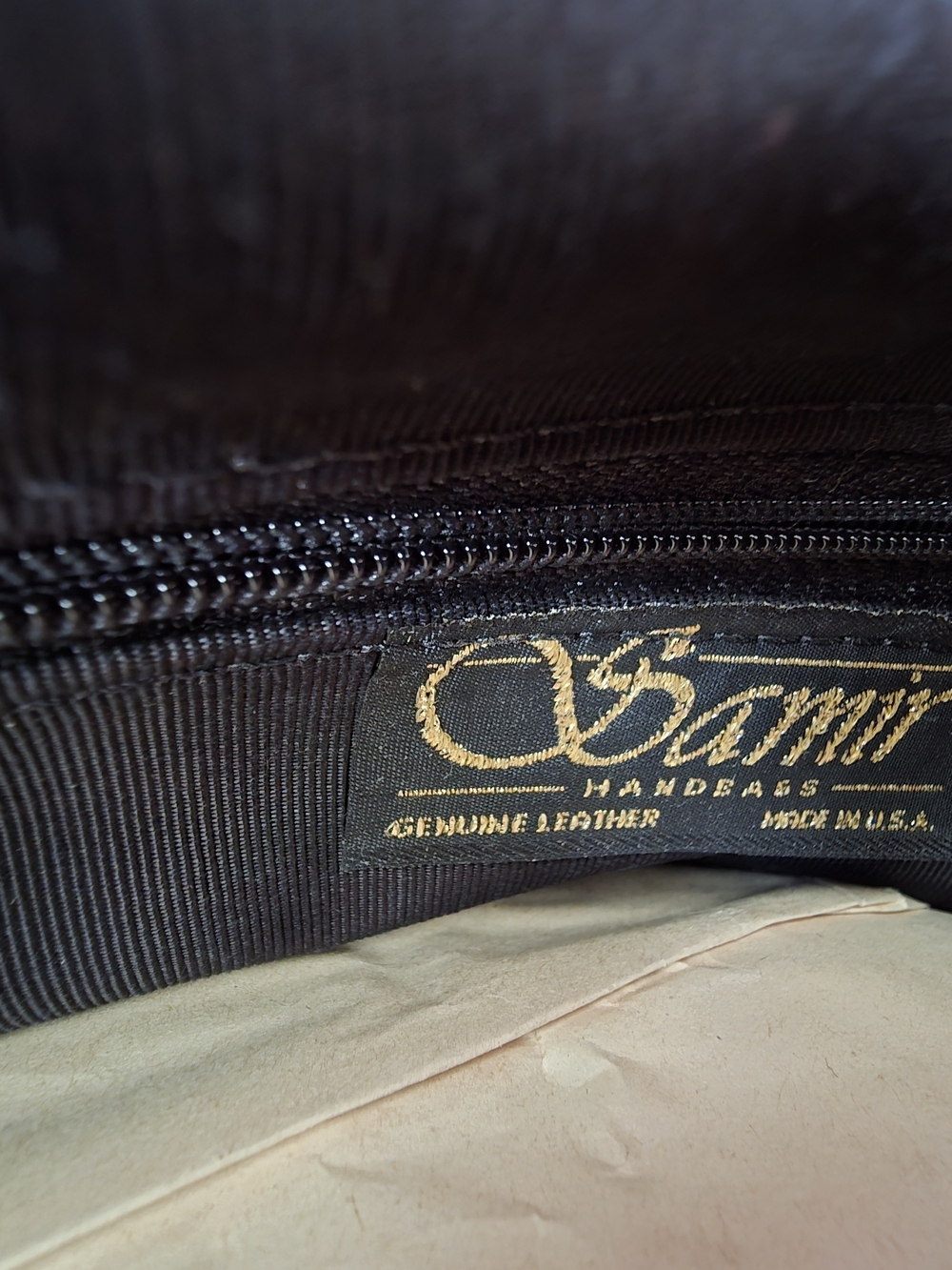 Handbag Genuine Leather Black Bag
